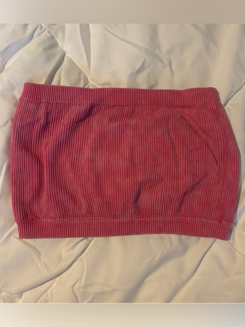 American Eagle Ribbed Raspberry Pink Tube top - Picture 2 of 4